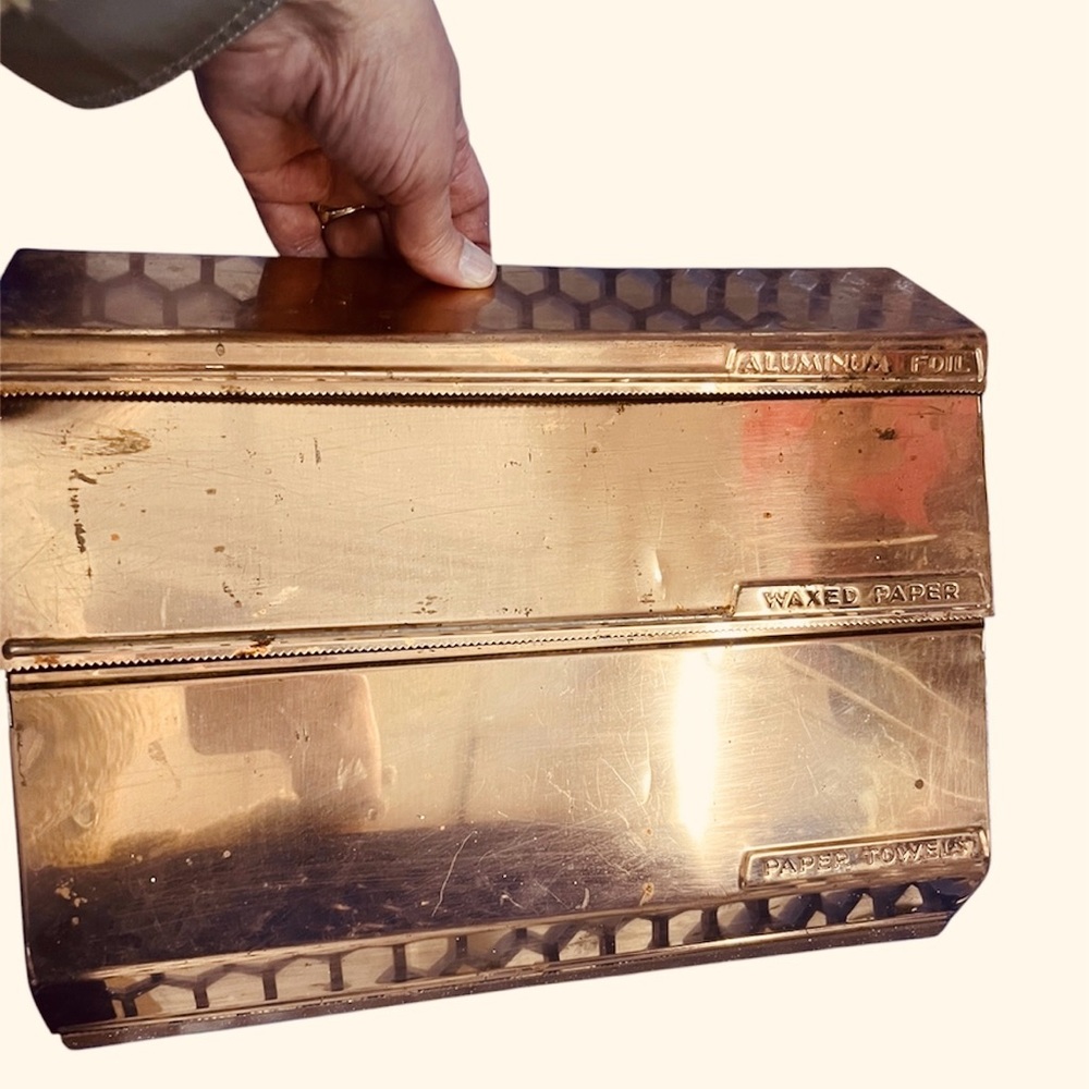 1950’s Lincoln Beautyware Vintage Copper Wall-Mount Three- Compartment Dispenser
